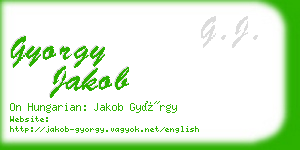 gyorgy jakob business card